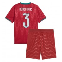 Billiga Portugal Ruben Dias #3 Barnkläder Hemma fotbollskläder till baby VM 2026 Kortärmad (+ Korta byxor)